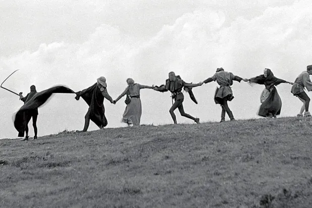 مشهد من فيلم «الختم السابع»