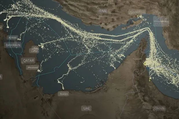 صورة عامة لمضيق هرمز (رويترز)