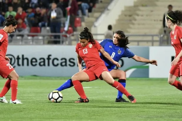 جانب من مباراة سابقة للأردن وتايلاند (الاتحاد الآسيوي)