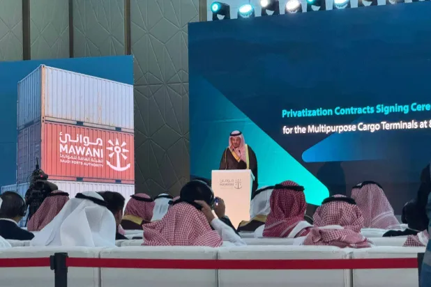 رئيس الهيئة العامة السعودية للموانئ المكلف مازن التركي (الشرق الأوسط)