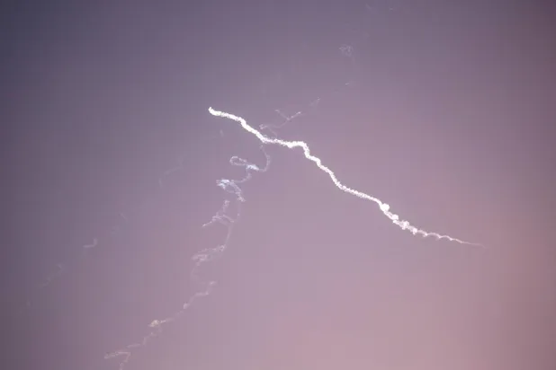صواريخ إيرانية موجهة نحو أهداف في إسرائيل (د.ب.أ) 