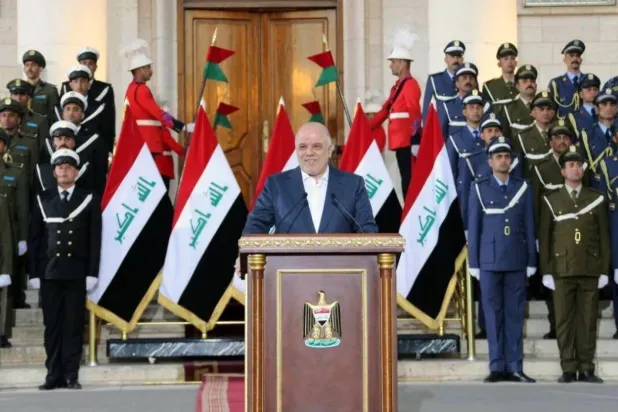 Former Iraqi Prime Minister Haider al-Abadi announcing victory over Daesh in late 2017 (Archive – Government Media) 