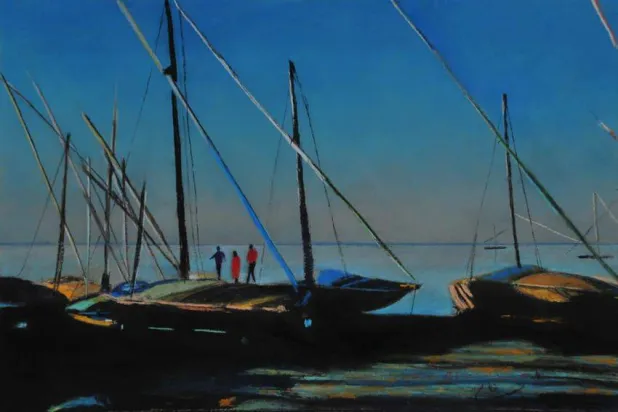 معرض «سنوات مع الباستيل» يبرز تجربة محمد غانم مع الوسيط الفني