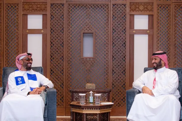 Prens Muhammed bin Selman dün Cidde'de Şeyh Tahnun bin Zayid'i kabul etti (SPA)