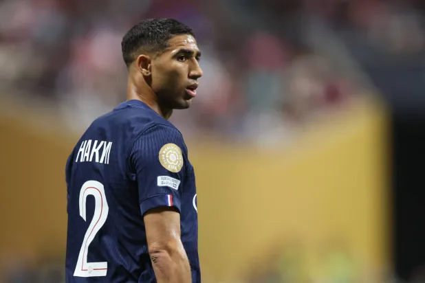 الظهير المغربي لباريس سان جيرمان أشرف حكيمي (أ.ف.ب)