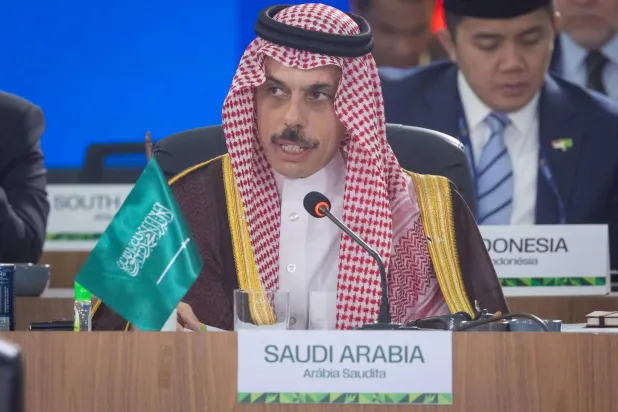 وزير الخارجية السعودي أعرب عن تطلع بلاده إلى بناء تعاون مثمر عبر المنصات متعددة الأطراف من أجل مستقبل يزخر بمزيد من الفرص والتنمية المشتركة (واس)