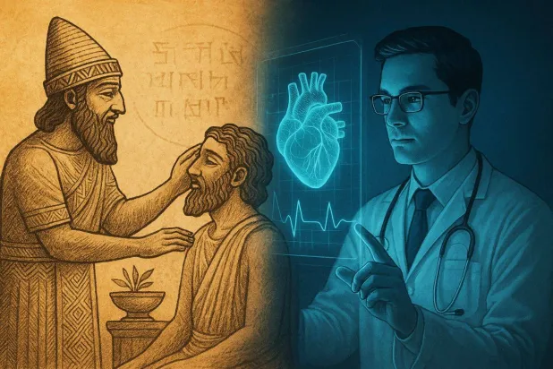 الطبيب يظل مرآة الإنسان: من تعاويذ القدماء وحتى لمسات الذكاء الاصطناعي