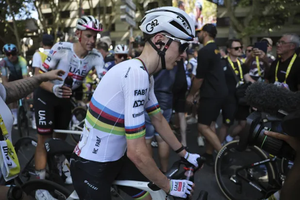 تادي بوغاتشر خلال السباق (أ.ب)