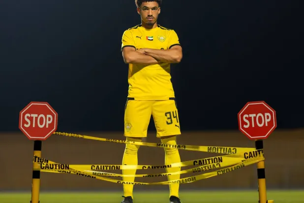 أدريلسون في صورة معبرة بثها حساب نادي الوصل على منصة إكس (نادي الوصل)