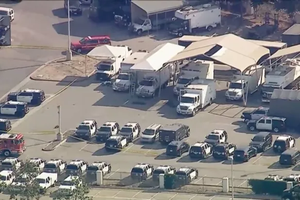 منطقة وقع فيها انفجار في منشأة تدريب أكاديمية مركز بيسكايلوز التابعة لشرطة مقاطعة لوس أنجليس (رويترز)