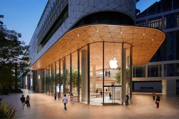 A concept image of the Apple Store. (Asharq Al-Awsat) 