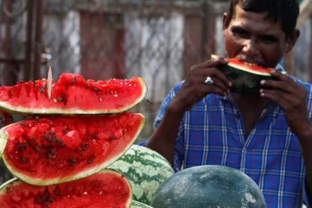 البطيخ ليس فقط لذيذاً... لكنه غني كذلك بفيتامينَي «إيه» A و«سي» C ومضادات الأكسدة (رويترز)