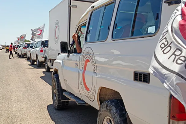 قافلة مساعدات جديدة تدخل السويداء بجنوب سوريا