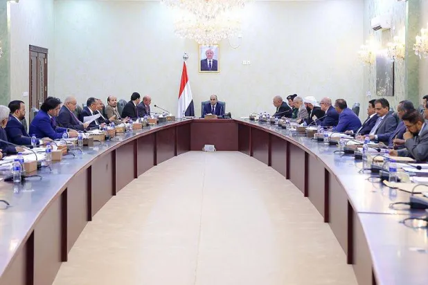 جانب من اجتماع مجلس الوزراء اليمني في العاصمة المؤقتة عدن (سبأ)