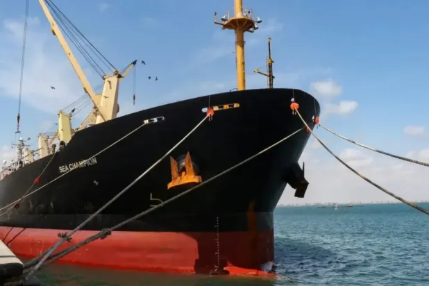 Geçtiğimiz yıl Aden limanındaki bir kargo gemisine Husi güçleri tarafından saldırı düzenlendi. (Reuters)