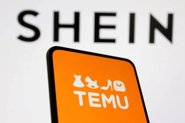 Shein and Temu logos are seen in this illustration taken August 22, 2024. (Reuters) 