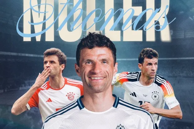 بروشور ترحيبي بالنجم الألماني (موقع النادي)