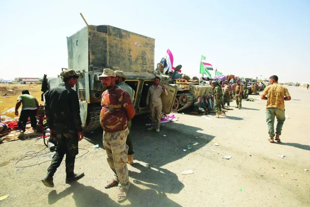 عناصر من «الحشد الشعبي» غرب الموصل (أرشيفية - غيتي)