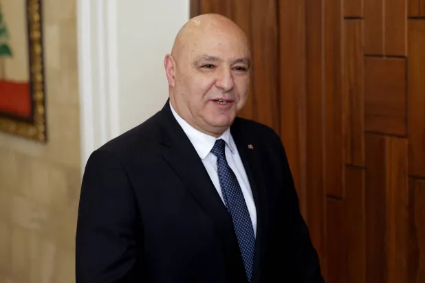 رئيس الجمهورية اللبنانية جوزيف عون يصل لحضور اجتماع مع مجلس الوزراء، 5 أغسطس 2025 (رويترز)