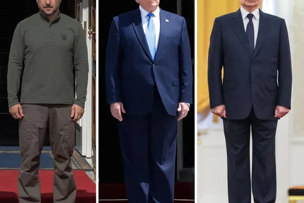 صورة مركَّبة للرؤساء بوتين وترمب وزيلينسكي وتساؤلات حول إمكانية عقد قمة ثلاثية لبحث التوصل إلى تسوية لإنهاء الحرب الروسية - الأوكرانية (أ.ف.ب)