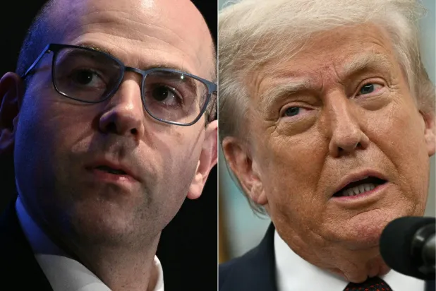 صورة مركبة تجمع بين الرئيس ترمب ورئيس «مجلس المستشارين الاقتصاديين»... (أ.ف.ب)