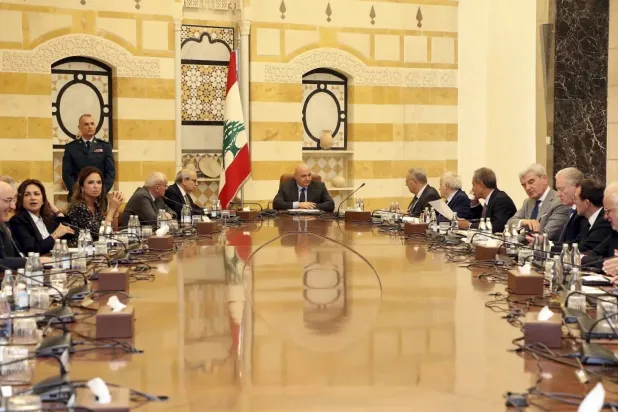 The Lebanese cabinet convened at the Baabda Palace on Thursday (AP) 