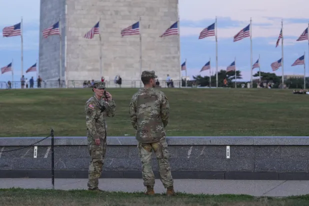 الحرس الوطني في شوارع واشنطن 8 أغسطس 2025 (أ.ف.ب)