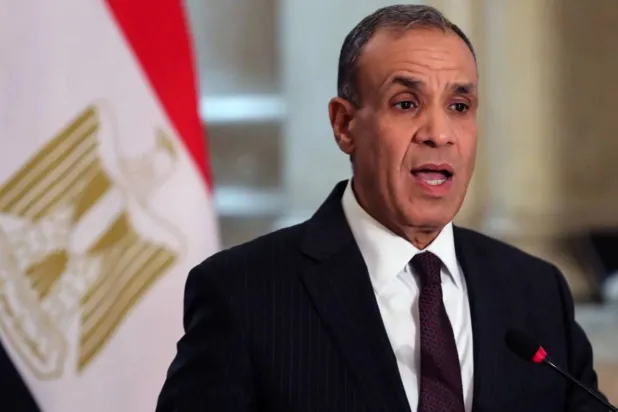 وزير الخارجية المصري بدر عبد العاطي خلال مؤتمر صحافي (د.ب.أ)