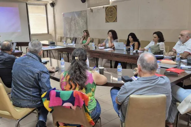 خلال حضورها في إحدى الدورات التدريبية (يولاند خوري)