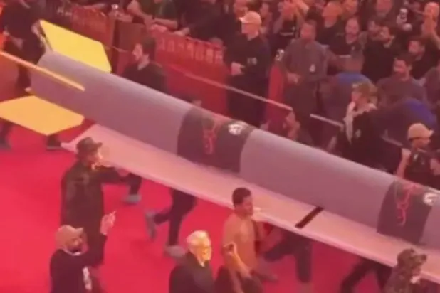 Photo released by IRGC-linked Daneshju agency shows Iranian missile model inside Imam Hussein shrine in Karbala