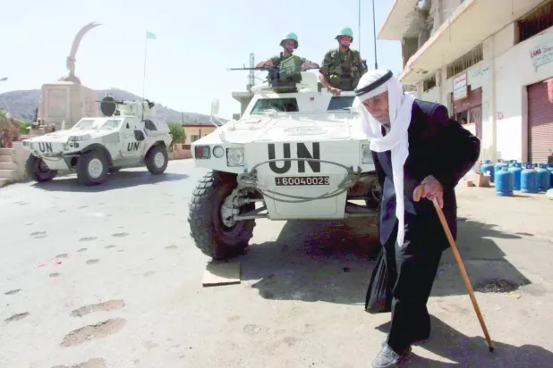 French UNIFIL soldiers in the town of Aita al-Shaab, southern Lebanon (File photo – EPA). 