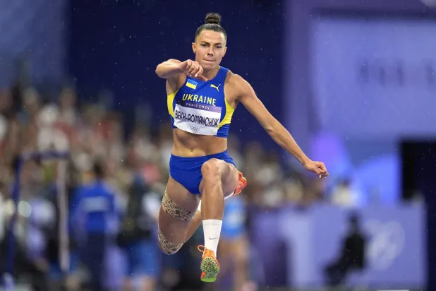 لاعبة الوثب الثلاثي الأوكرانية مارينا بيخ - رومانشوك (أ.ب)