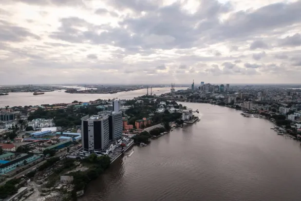 Lagos'ta Victoria ve Lagos Adaları'nın görünümü (AFP)