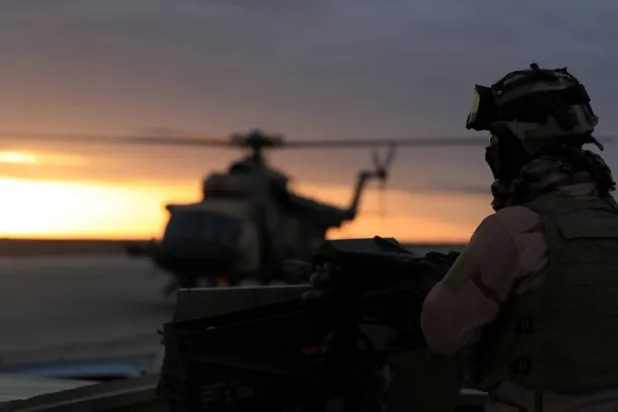 A member of Iraqi security forces is seen at the Ain al-Asad airbase in the al-Anbar province, Iraq December 29, 2019. (Reuters)