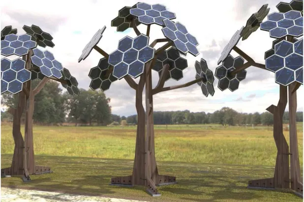 فكرة الأشجار الشمسية مستوحاة من شكل الأشجار الطبيعية (المعهد البحري الكوري)