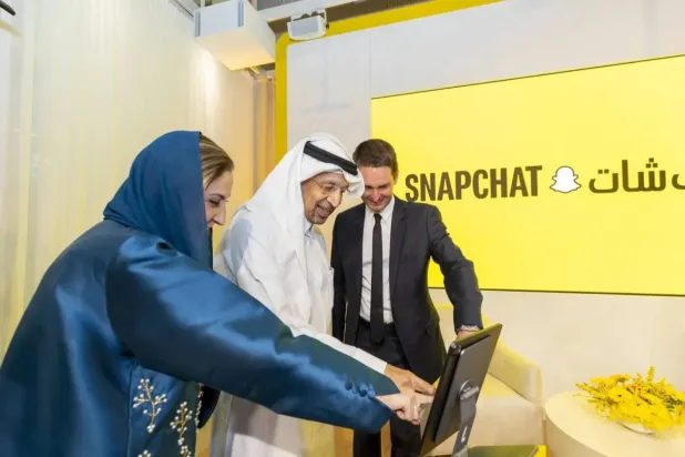 Minister of Investment Eng. Khalid bin Abdulaziz Al-Falih during the inauguration of the company’s office (Asharq Al-Awsat)