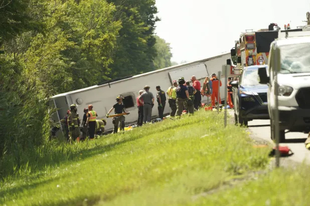 Tour Bus Rollover Kills 5 on Interstate Highway in Western New York