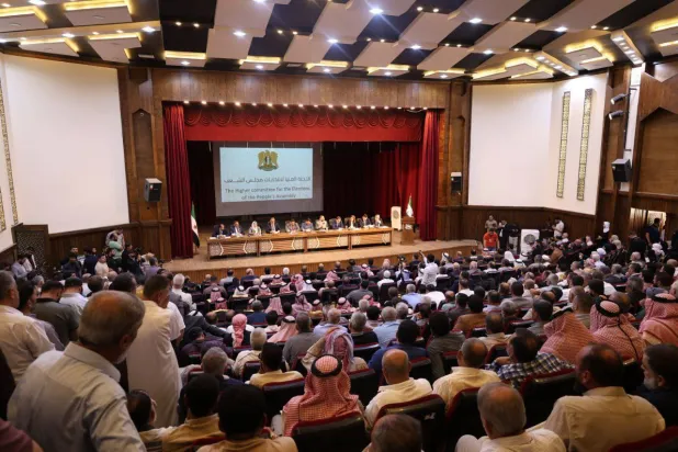 لقاءات لجنة انتخابات مجلس الشعب مع المحافظات السورية المختلفة (حساب فيسبوك)