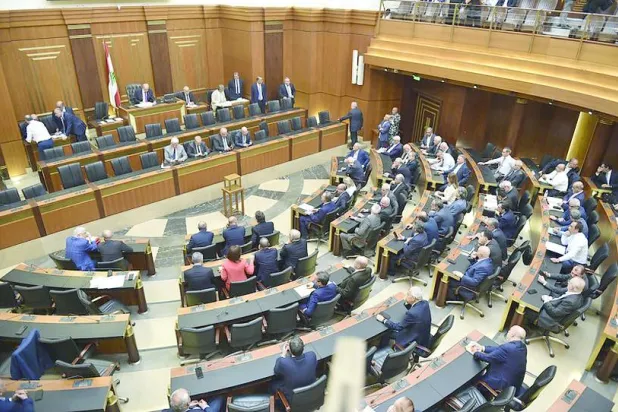 البرلمان اللبناني منعقداً في جلسة عامة (إعلام مجلس النواب)