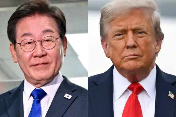 صورة مدمجة تظهر الرئيس الأميركي دونالد ترمب ورئيس كوريا الجنوبية لي جاي ميونغ (أ.ف.ب)