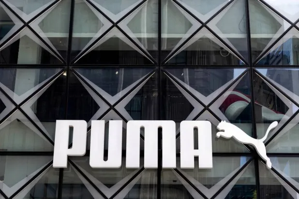 A view of a logo at the Puma flagship store in New York City, US, July 16, 2025. (Reuters)