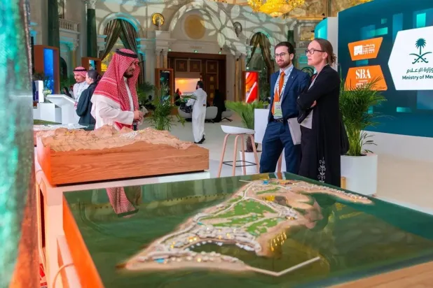 تهدف الواحة إلى تعزيز حضور السعودية الإعلامي في أبرز المحافل الدولية (واس)