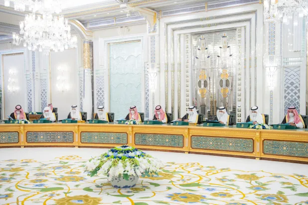 أثناء اجتماع مجلس الوزراء السعودي (واس)