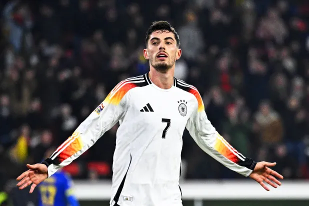 مهاجم آرسنال كاي هافرتز (د.ب.أ) 