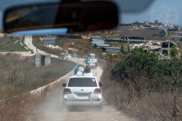 دورية للقوة المؤقتة للأمم المتحدة في لبنان «يونيفيل» على الحدود اللبنانية - الإسرائيلية (صور الأمم المتحدة)