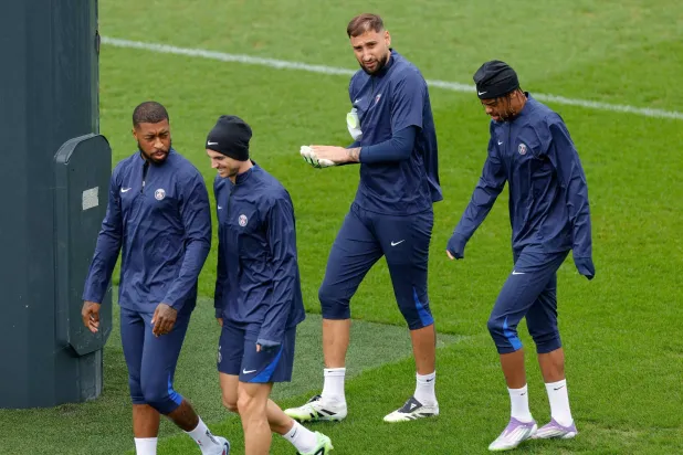 لاعبو باريس سان جيرمان يستعدون لمواجهات دوري الأبطال (أ.ف.ب)