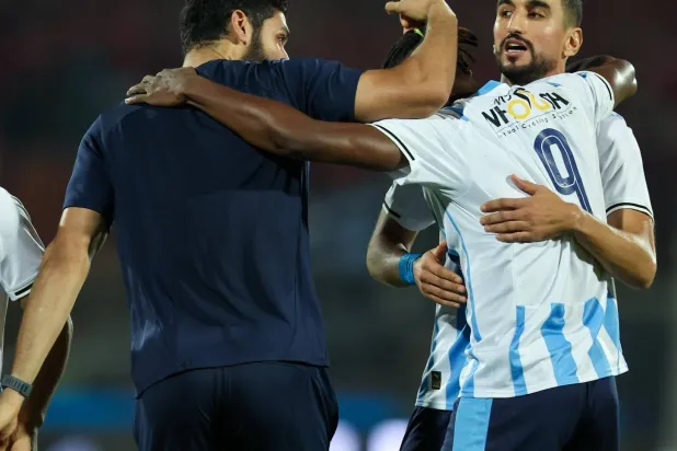 فرحة بيراميدز بالهدف الأول (نادي بيراميدز)