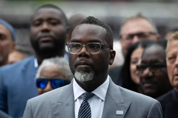 براندون جونسون عمدة شيكاغو (ا.ف.ب)