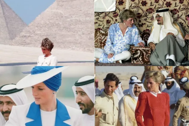 الأميرة ديانا في زيارات إلى مجموعة من الدول العربية (وكالات - منصات التواصل الاجتماعي)