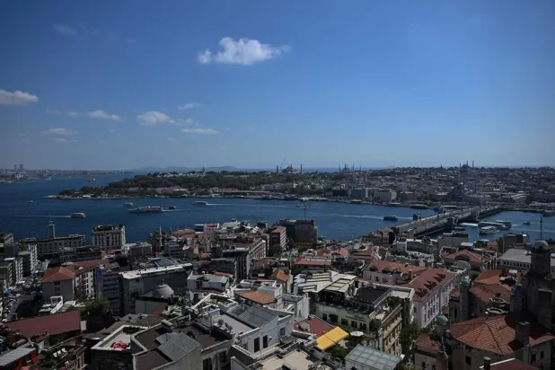 Ferries sail the Bosphorus in Istanbul, on August 29,2025. (AFP)